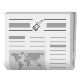 newspaper and guitar