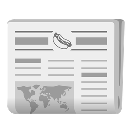 newspaper and hot dog