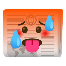 newspaper and hot face