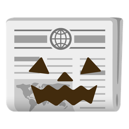 newspaper and jack-o-lantern