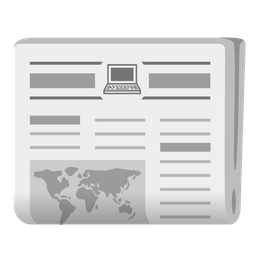 newspaper and laptop