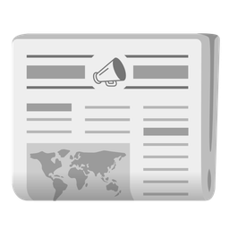 newspaper and megaphone