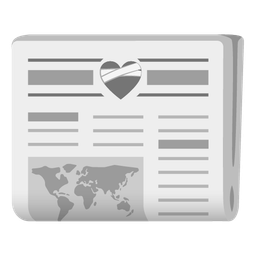 newspaper and mending heart