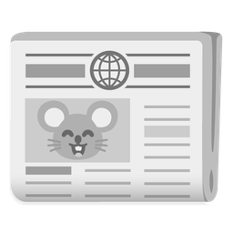 newspaper and mouse face