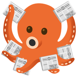 newspaper and octopus