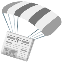 newspaper and parachute