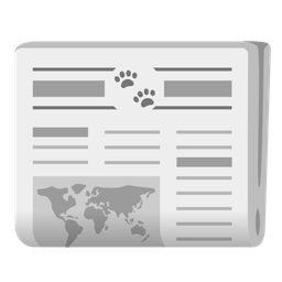 newspaper and paw prints
