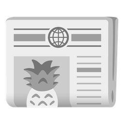 newspaper and pineapple