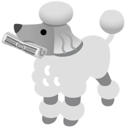 newspaper and poodle