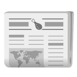 newspaper and poultry leg