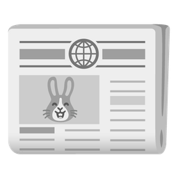newspaper and rabbit face