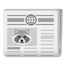 newspaper and raccoon