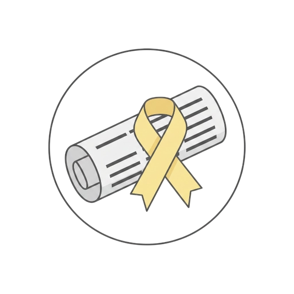 Newspaper and Reminder ribbon