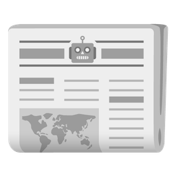 newspaper and robot