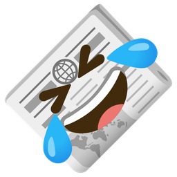 Newspaper and Rolling on the floor laughing