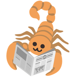 newspaper and scorpion