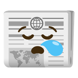 newspaper and sleepy face