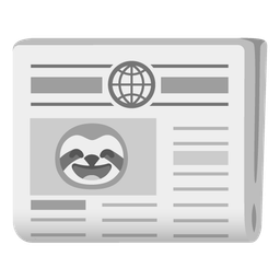newspaper and sloth