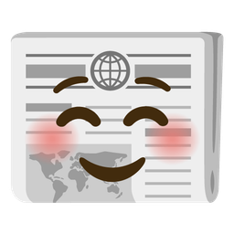 Newspaper and Smiling face