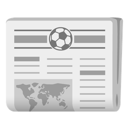newspaper and soccer ball