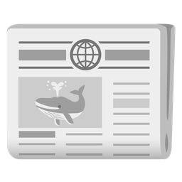 newspaper and spouting whale