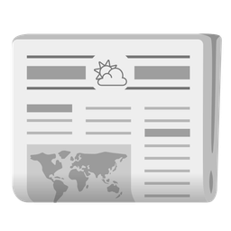 newspaper and sun behind cloud