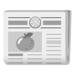 newspaper and tangerine