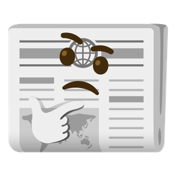 newspaper and thinking face