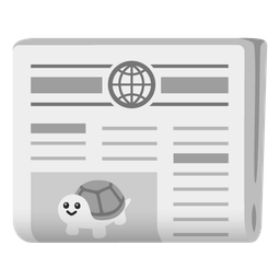 newspaper and turtle