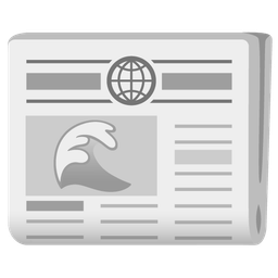 newspaper and water wave