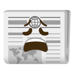 newspaper and weary face