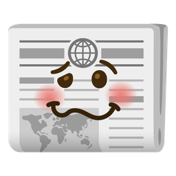 newspaper and woozy face