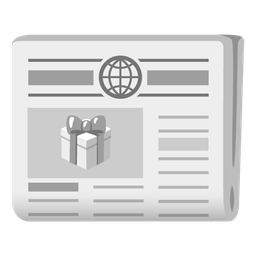 newspaper and wrapped gift