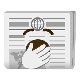 newspaper and yawning face