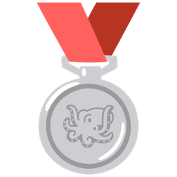 octopus and 2nd place medal
