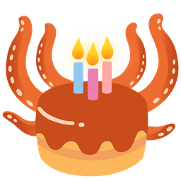 octopus and birthday cake