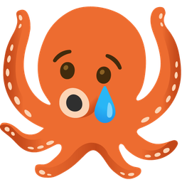 octopus and crying face