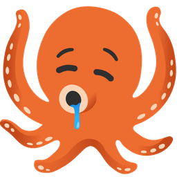 octopus and drooling face