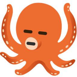 octopus and expressionless face