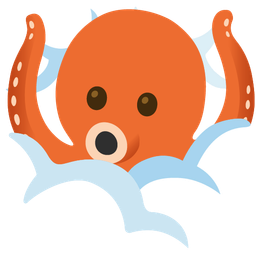 octopus and face in clouds