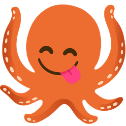 Octopus and Face savoring food