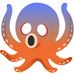 octopus and face screaming in fear