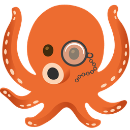 octopus and face with monocle