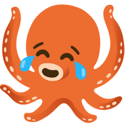Octopus and Face with tears of joy