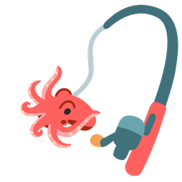 octopus and fishing pole