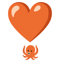 octopus and heart exclamation