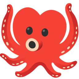 octopus and heart suit