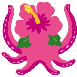 octopus and hibiscus