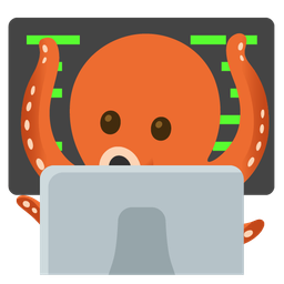 octopus and laptop