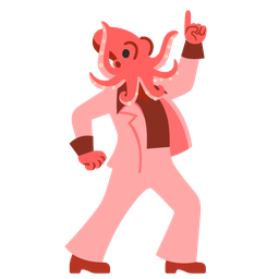 octopus and mirror ball